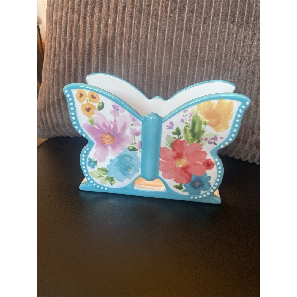 Pioneer Woman Breezy Blossoms Butterfly Napkin Holder